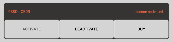 Harmonimo licence activation panel